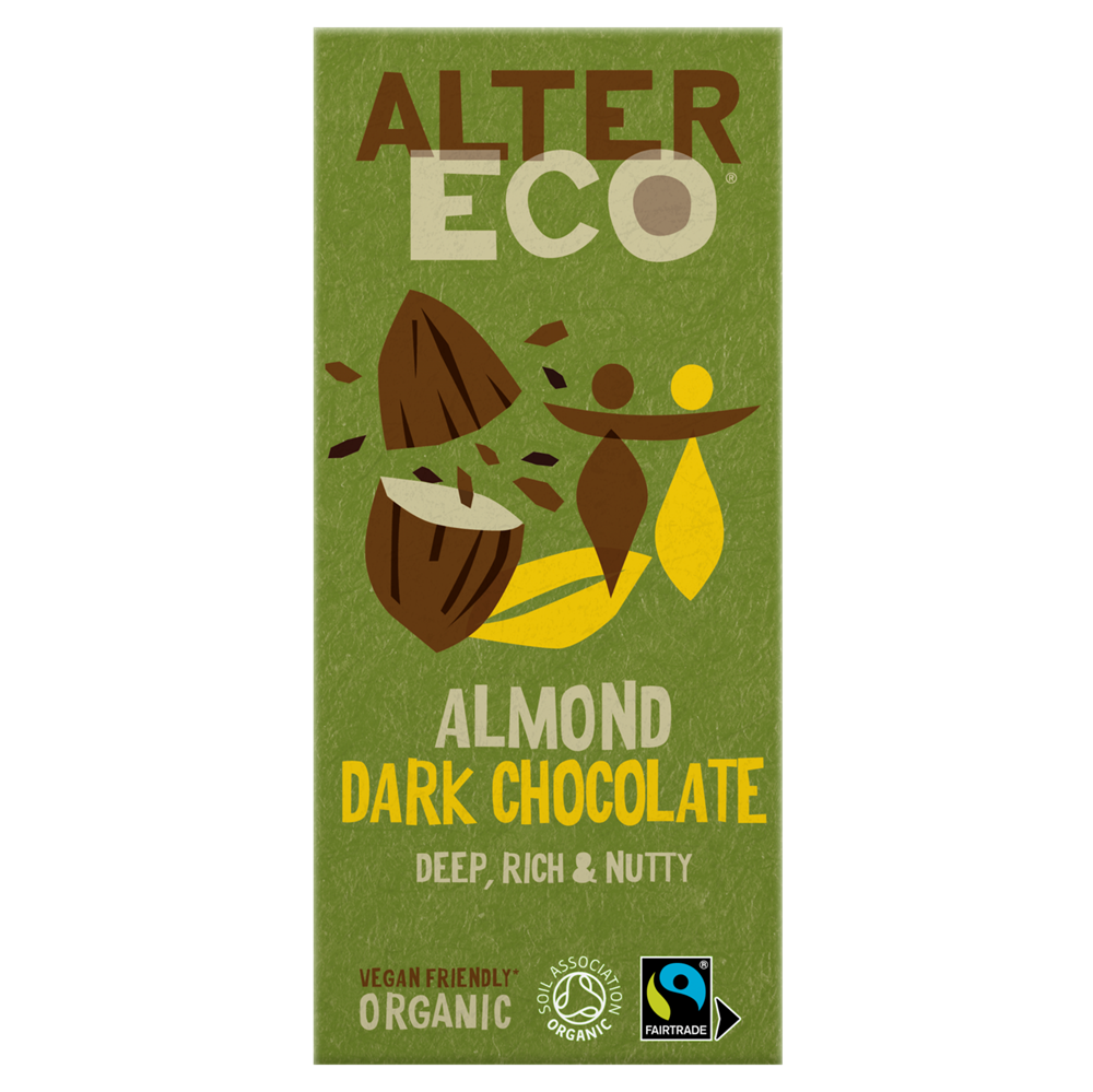Organic Dark Chocolate with Almond 100g