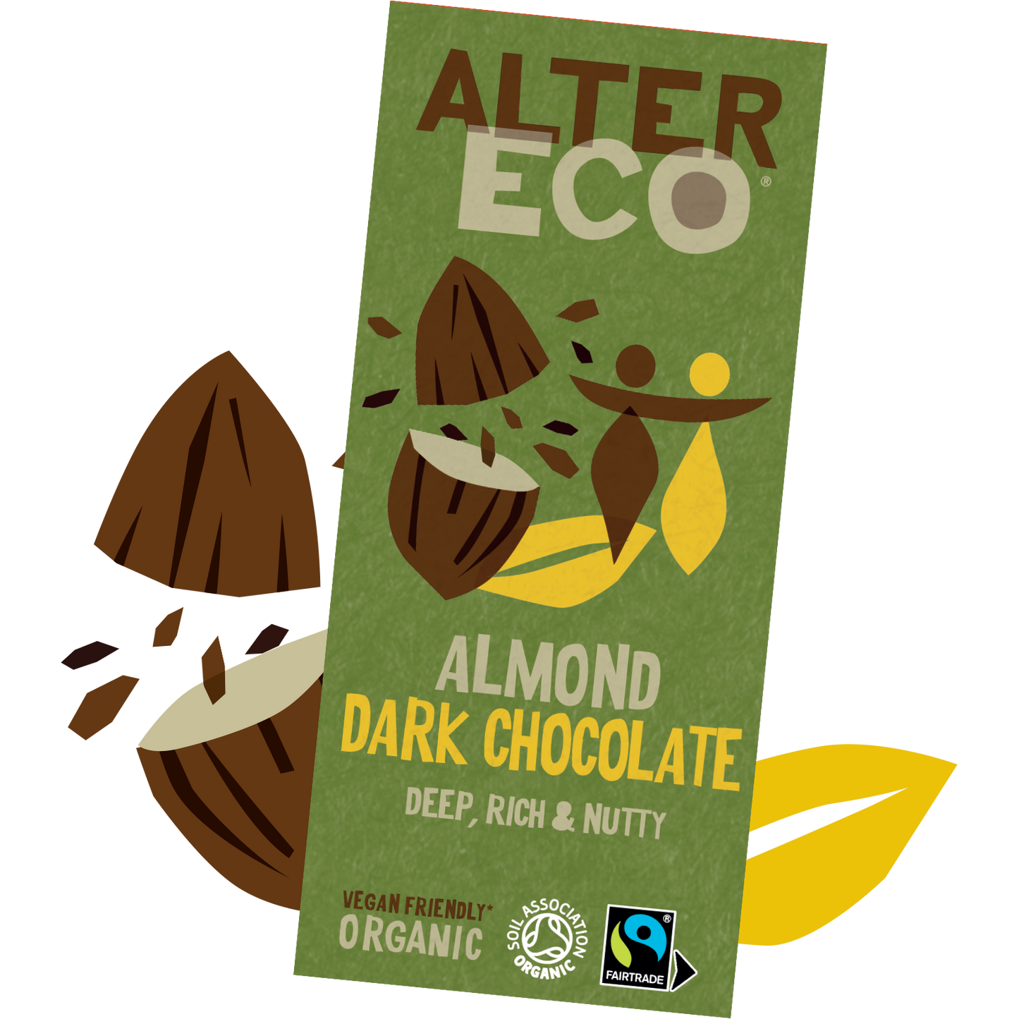 Organic Dark Chocolate with Almond 100g